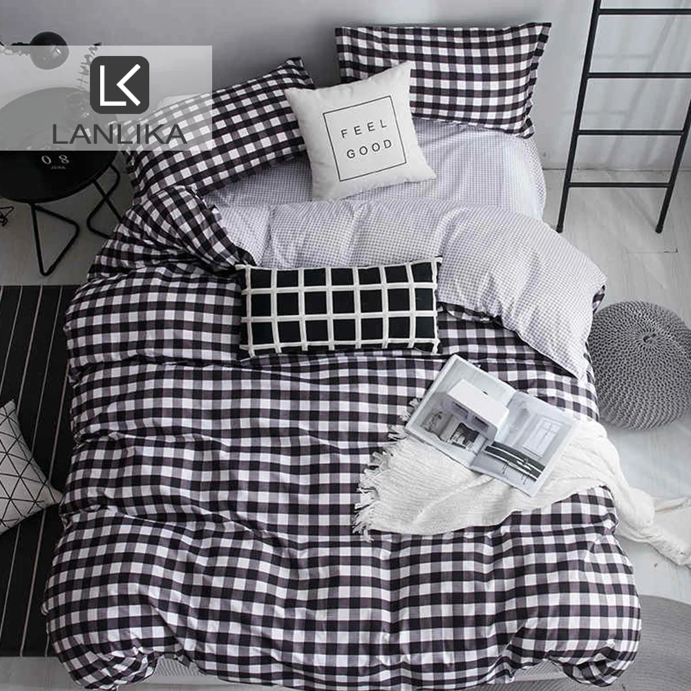 Постельное Белье Белое В Клетку Купить