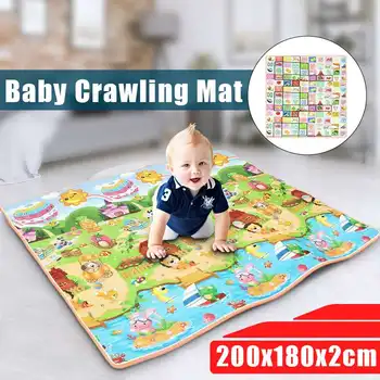 

Baby Crawl Play Mat 2cm Thick Crawling Mat Double Surface Baby Carpet Rug Animal And Letter Developing Mat for Children Game Pad