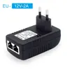 Adaptador de corriente POE para cámara IP, inyector Ethernet CCTV de 48V /12V, 0.5A /2A, 24W, para teléfonos IP, interruptor, opción EU/US ► Foto 3/6