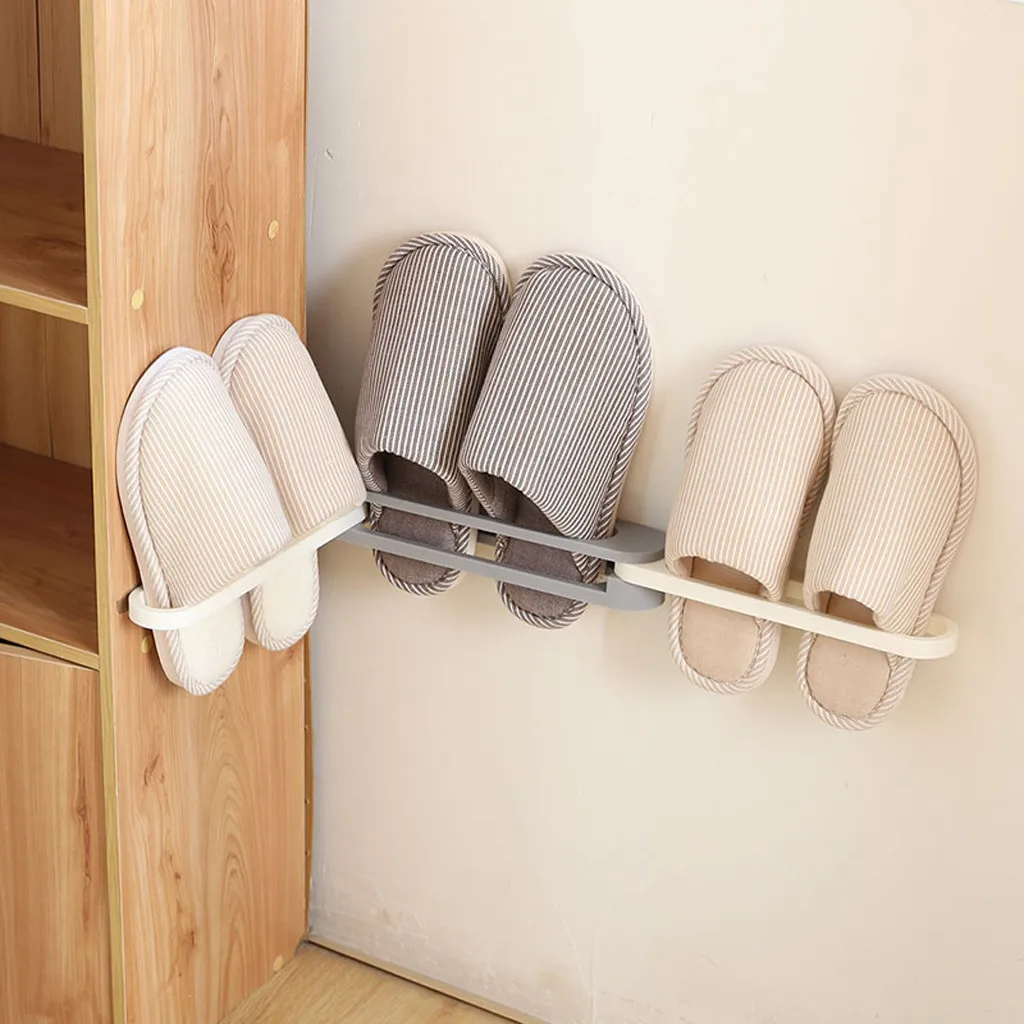 Новое поступление, ограниченная серия домашних тапочек, для хранения ванной комнаты, настенный стеллаж для обуви, складные 3 в 1