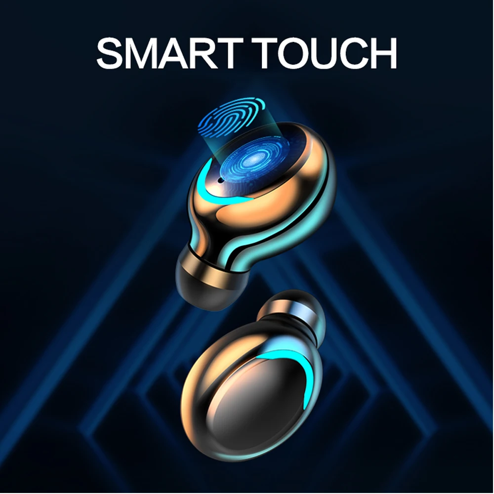 TWS Bluetooth 5 0 Earphones 9D Stereo Waterproof Wireless Headphone 2200mAh Charging Case Sports Headset Earbuds With Microphone