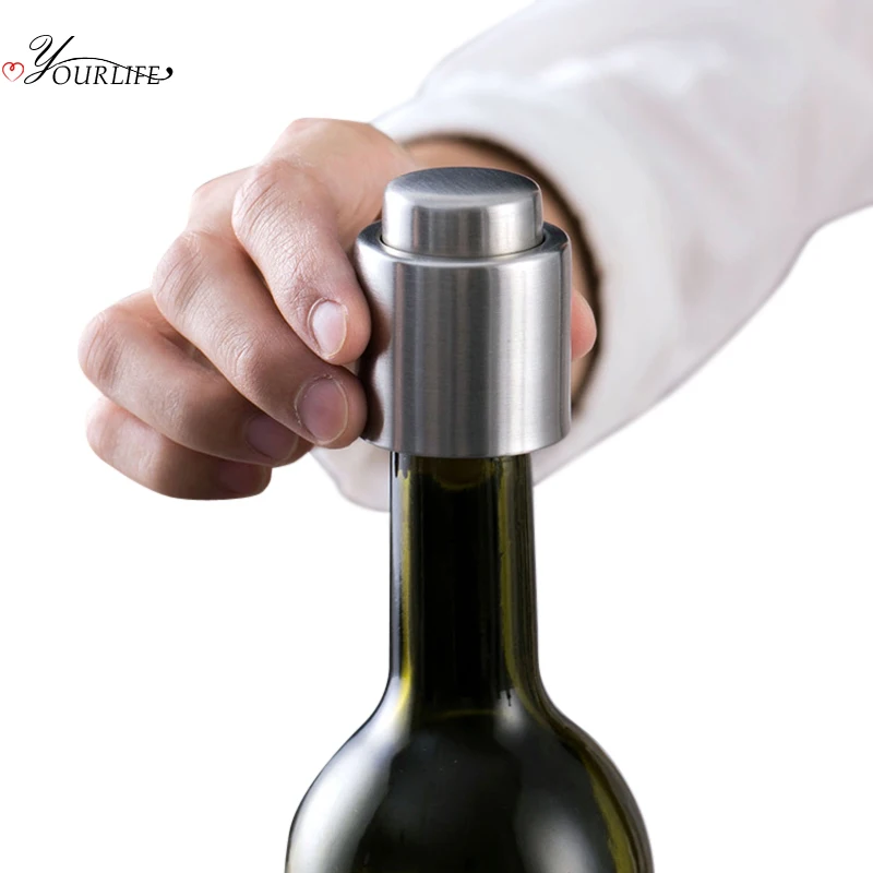 NEW Quality Metal Wine Stopper Totally Sealed Bottle Stopper Stainless Steel