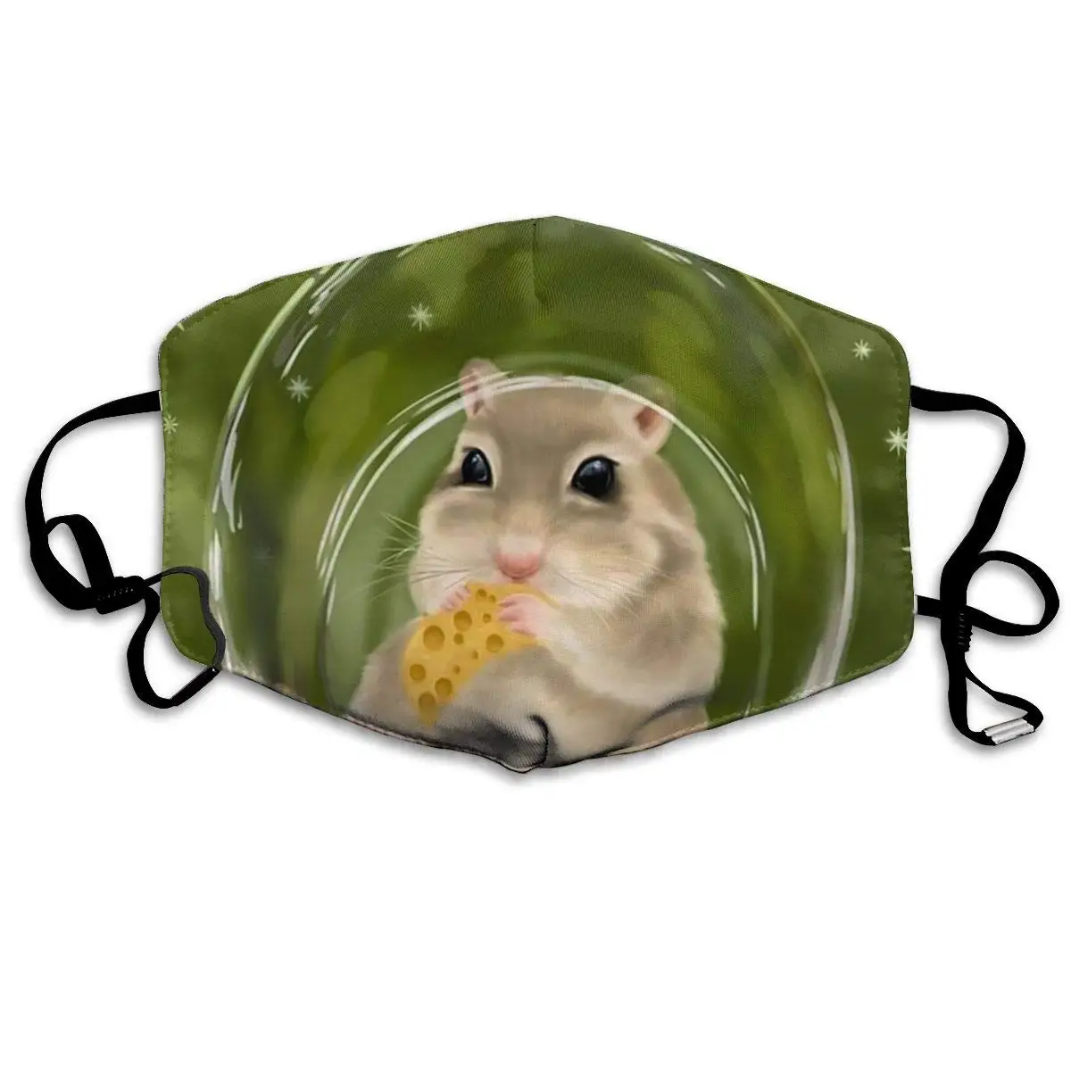 

Christmas Relax Cute Hamster in Bubble Painting UV Protection Face Masks for Women's Skate Nose Cover Cartoon Creative Animal