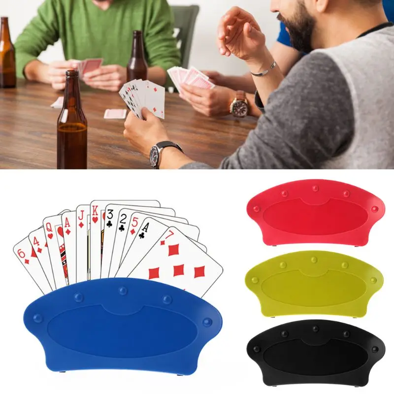 Playing Card Holder OOTDTY Hands-Free Board Game Poker Seat Lazy Base Organizer