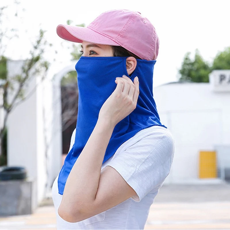 Women Summer Windproof Sunscreen Cycling Face Mask Fashion Protective Cycling Face Field Women Breathable Dust-proof Lightweight