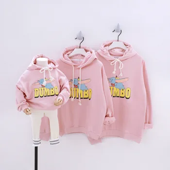 

Parent-child Clothing 2020 Fashion Mother and Daughter Clothes Daddy and Mini Me Shirts Spring Long Sleeve Hooded Outfits