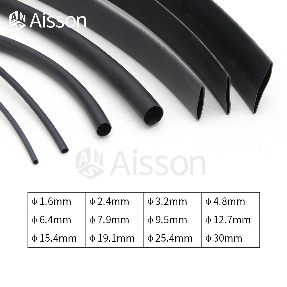 1M Length 3:1 Heat Shrink Tube Double Wall Glue Tube Diameter 1.6-30mm Cable Adhesive Lined Sleeve Wrap For heat shrink tubing,heat shrink tube,cable sleeve,heat shrink cable sleeve,protective sleeve