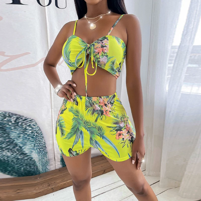 Maillot de Bain Africain 3 Pièces Modèle Shorty 13