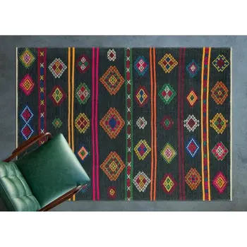 

Apex Motto 3 'x 7' Microfiber Black Runner Rug