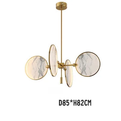 6arm gold Новые современные люстры, потолочные светильники для гостиной, столовой, кухни, ресторана, скандинавские светодиодные люстры, светильники для домашнего освещения - Цвет абажура: 6arm gold