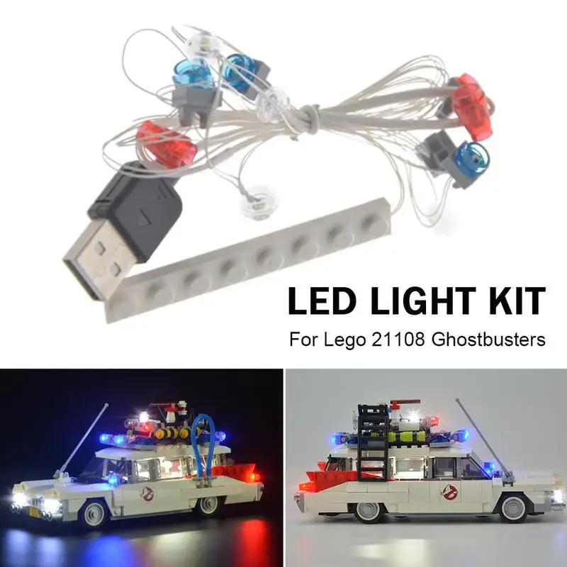 

For Lego 21108 Ghostbusters Ecto-1 Lighting Bricks USB Port LED Light Kit DIY Luminous Assembled Building Blocks Toy Accessories