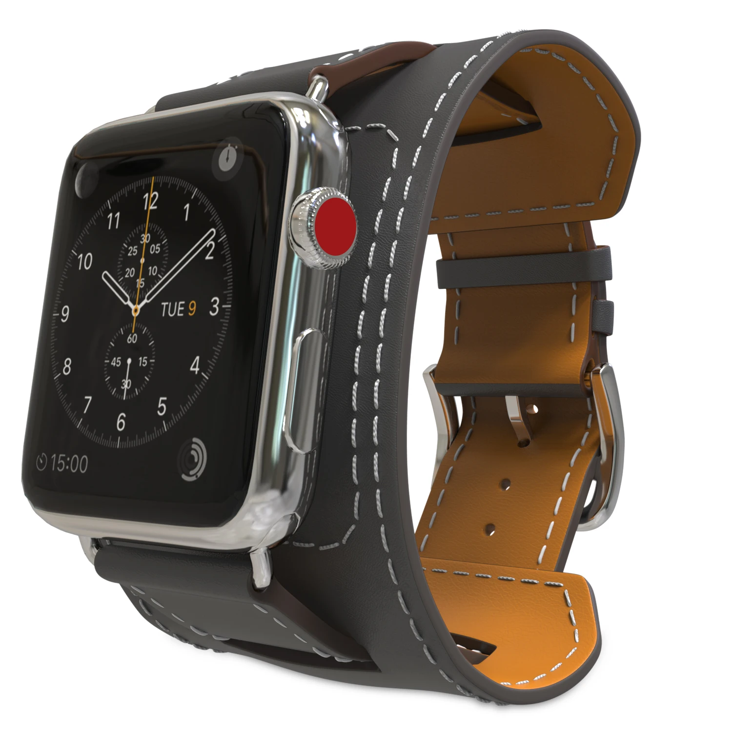 Моко совместимый ремешок для наручных часов Apple Watch, 42 мм 44 мм серии 4/3/2, Оригинальные кожаные Смарт-часы браслет манжеты сменный ремешок