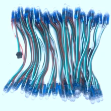 1000 шт./лот DC5V WS2811 полный Цвет светодиодный пиксель светильник Модуль 12 мм; высотка каблука 10 см/15 см провода IP68 Водонепроницаемая светодиодная лента RGB цифровой светодиодный струны