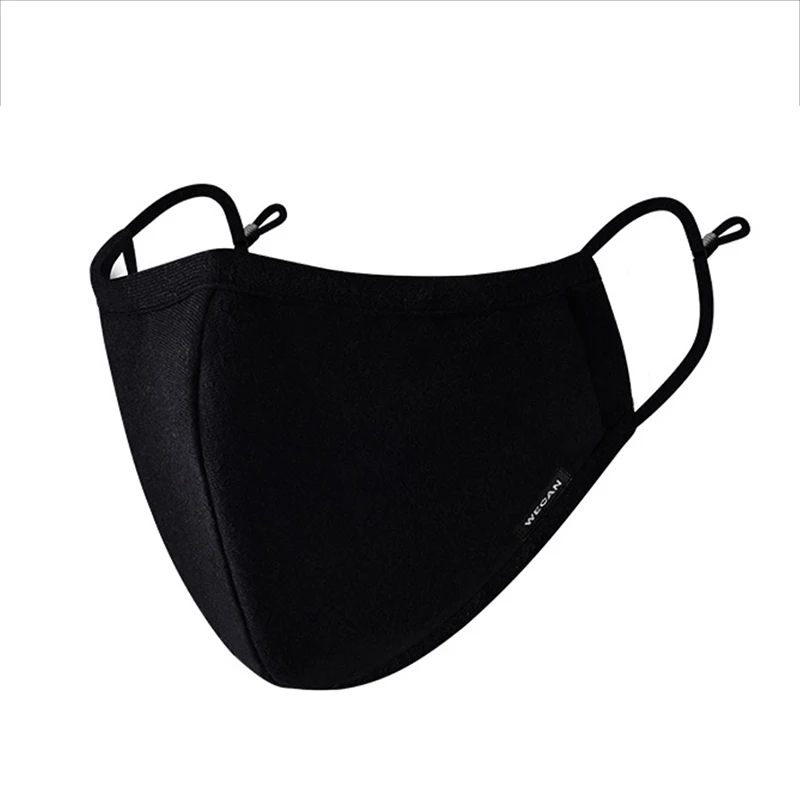 Anti-dust Face Mask Cotton Washable Reusable Non Disposable Mask Winter Anti-PM2.5 Mouth with Filter Cloth Black Mask Man Women 5