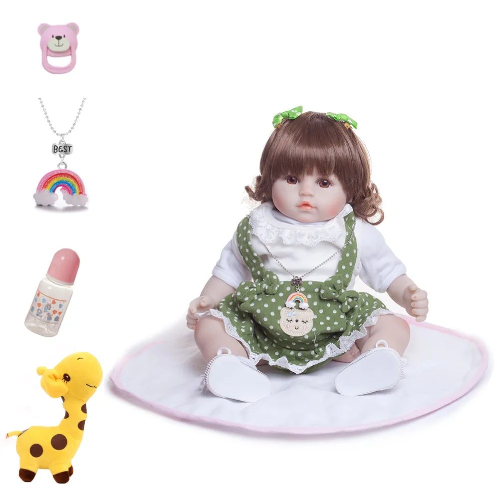 Pickwoo 18 дюймов 48 см bebes кукла-реборн для маленьких девочек Мягкие силиконовые куклы Boneca reborn Brinquedos Bonecas подарки на день детей игрушки