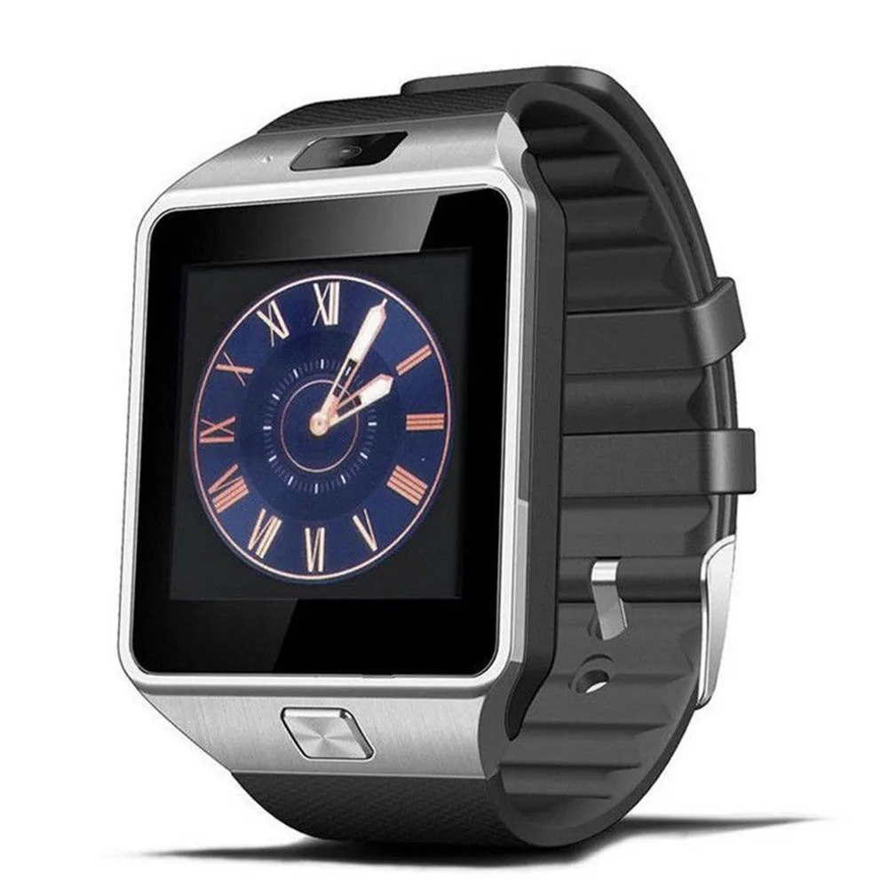 DZ09 Bluetooth Смарт часы с камерой водонепроницаемый Smartwatch телефон mate для Android samsung iPhone спортивные умные часы - Цвет: Серебристый