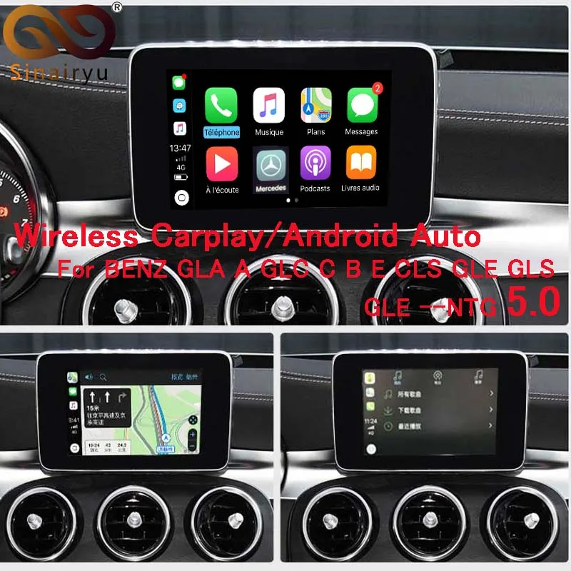 

Wireless Multimedia Smart car Retrofit with Apple Carplay Box for Mercedes Benz NTG5.0 GLA A GLC C B E CLS GLE GLS iOS AirPlay