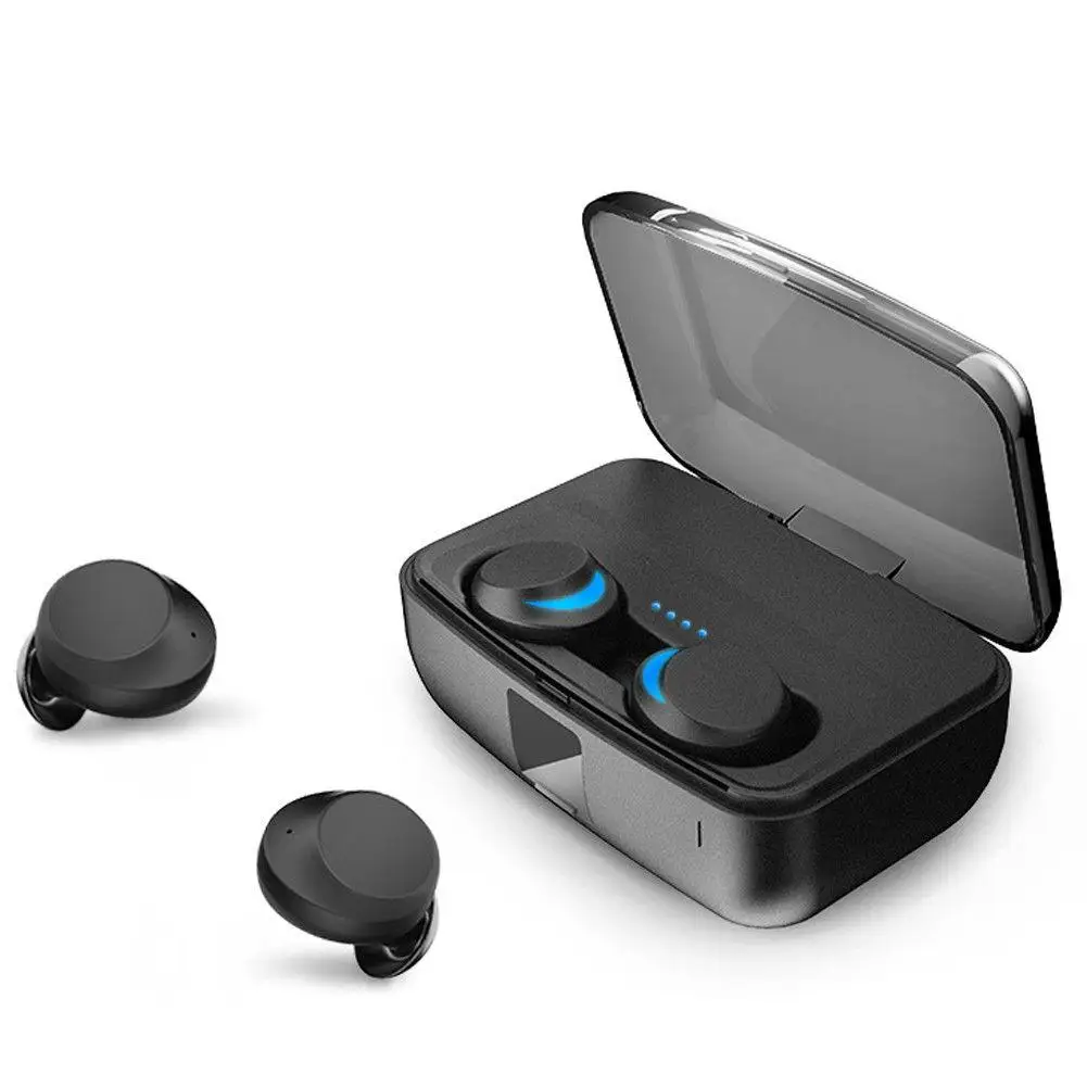 Водонепроницаемые беспроводные наушники Bluetooth 5,0 с сенсорным управлением, мини-наушники-вкладыши для iPhone XS max - Цвет: Black