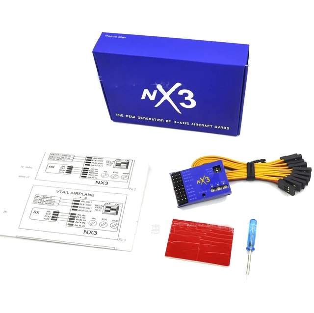 NX3 3D Fixed-wing 3 Axis Gyroscope Flight Controller Autobalance Stabilizer For Fixed-wing Aircraft RC Airplane 1
