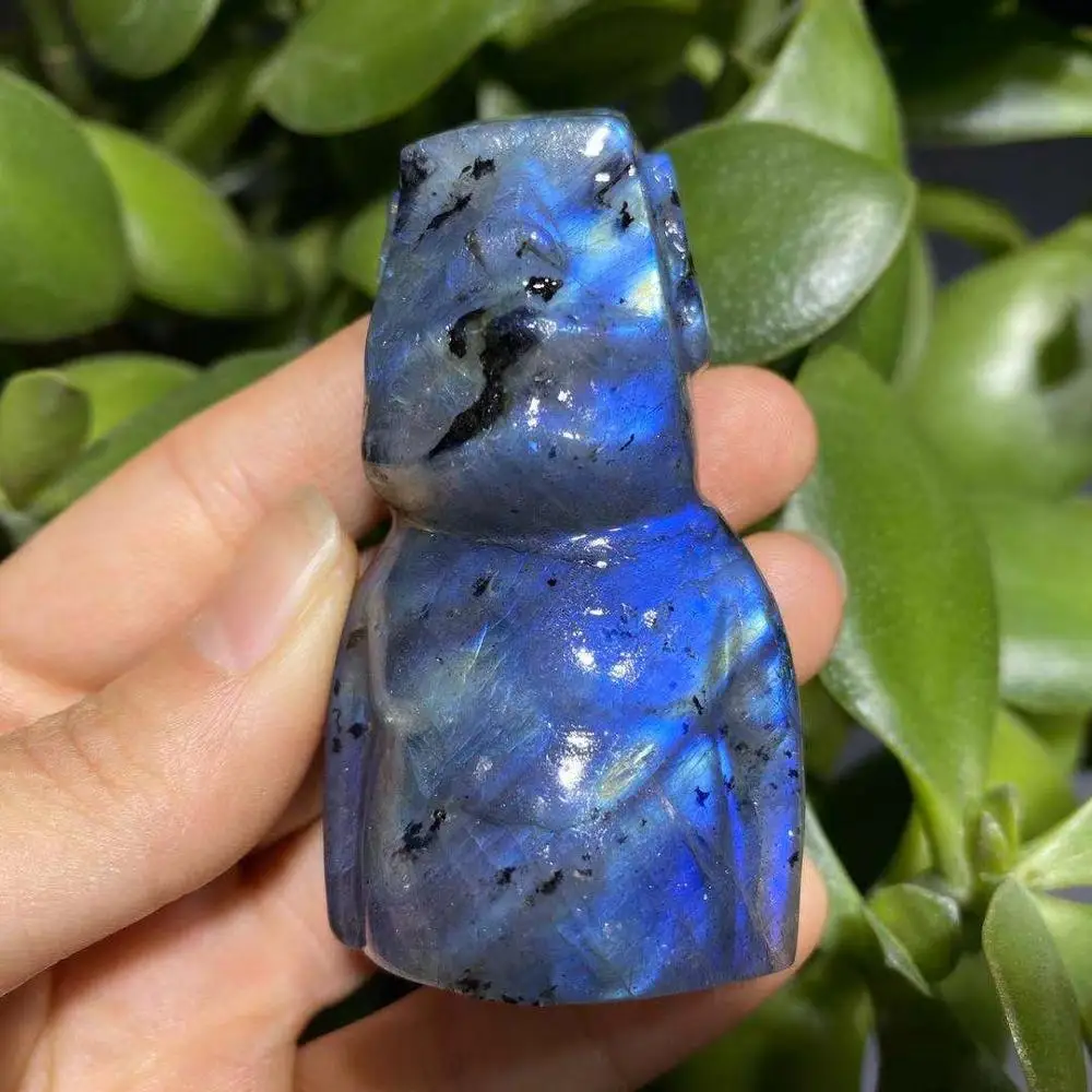 Natural crytsal human statue labradorite roman statue for home decoration - Цвет: big size