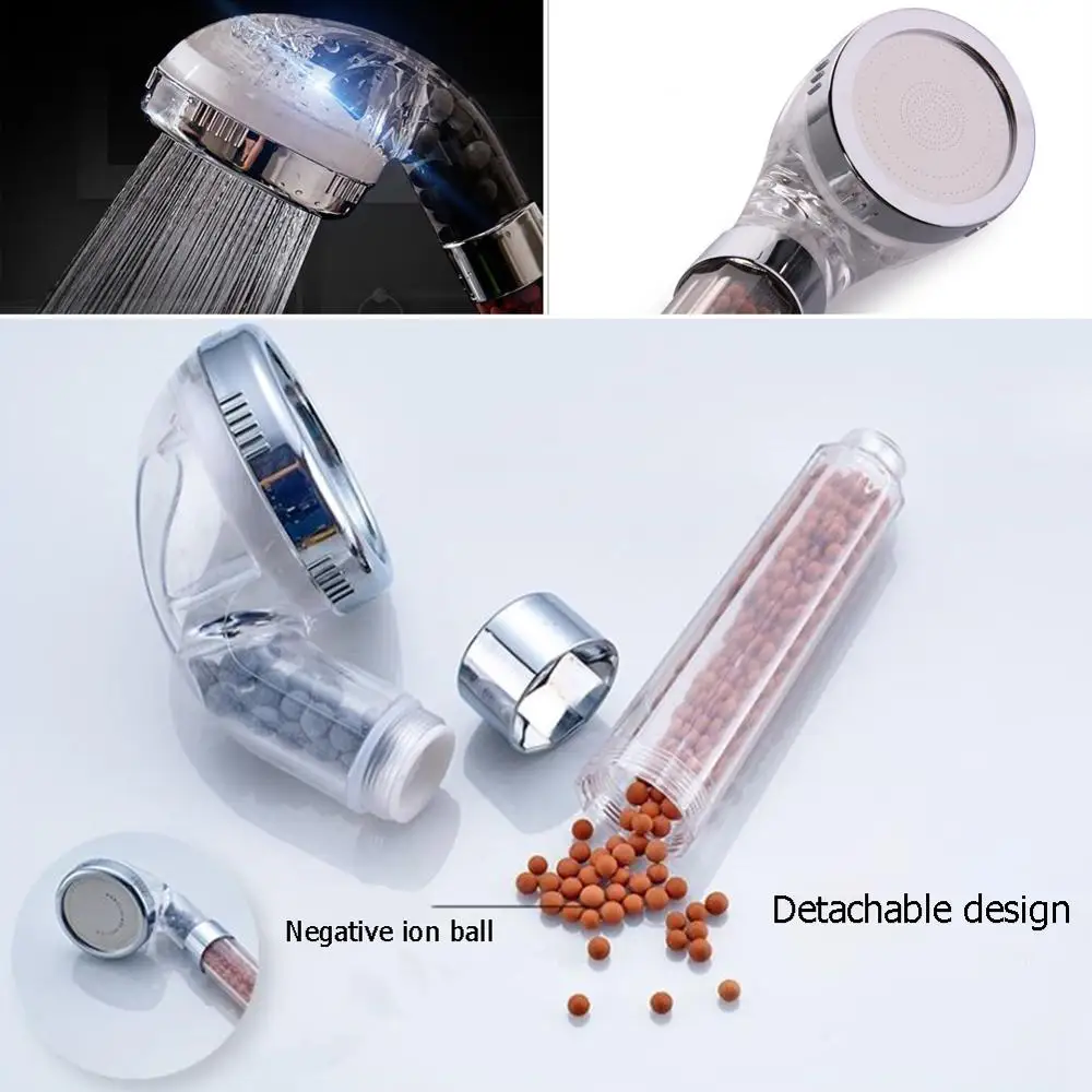 Ванная комната Душ отрицательных ионов спа душевая головка водосберегающий