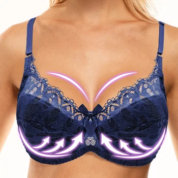 

Bras For Women Adjusted-straps Underwire Bra Sexy Women Underwear Lace Bralette Lingerie Top Large Size D Cup