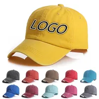 Custom Baseball Cap Vintage Distressed Washed Cotton Dad Hat  Cotton Snapback Cap Hip Hop Cap Embroidery or Print logo 1