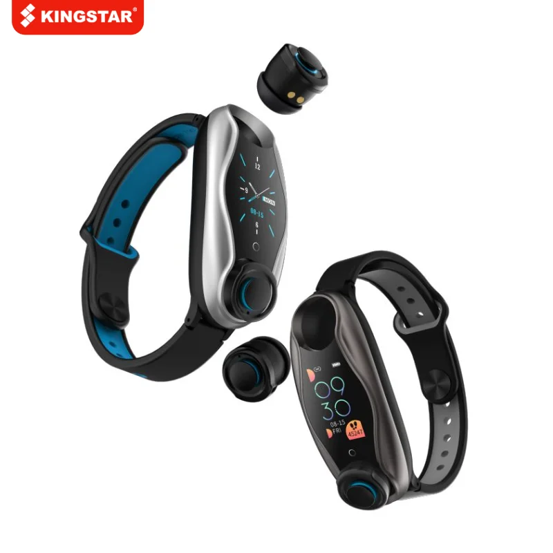 Фитнес-браслет 2 в 1 KINGSTAR спортивные умные часы Tws Bluetooth наушники зарядка