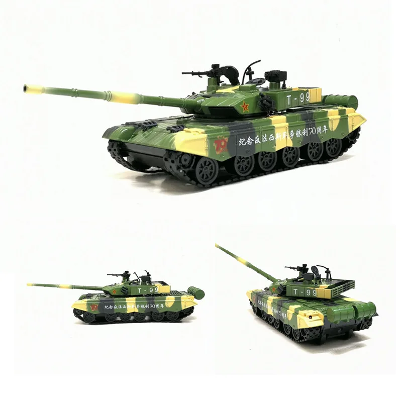 

T99 Main Battle Tank Model Alloy Military Chariot Metal Model Warrior Sound And Light Toy Tank Armored Car Model