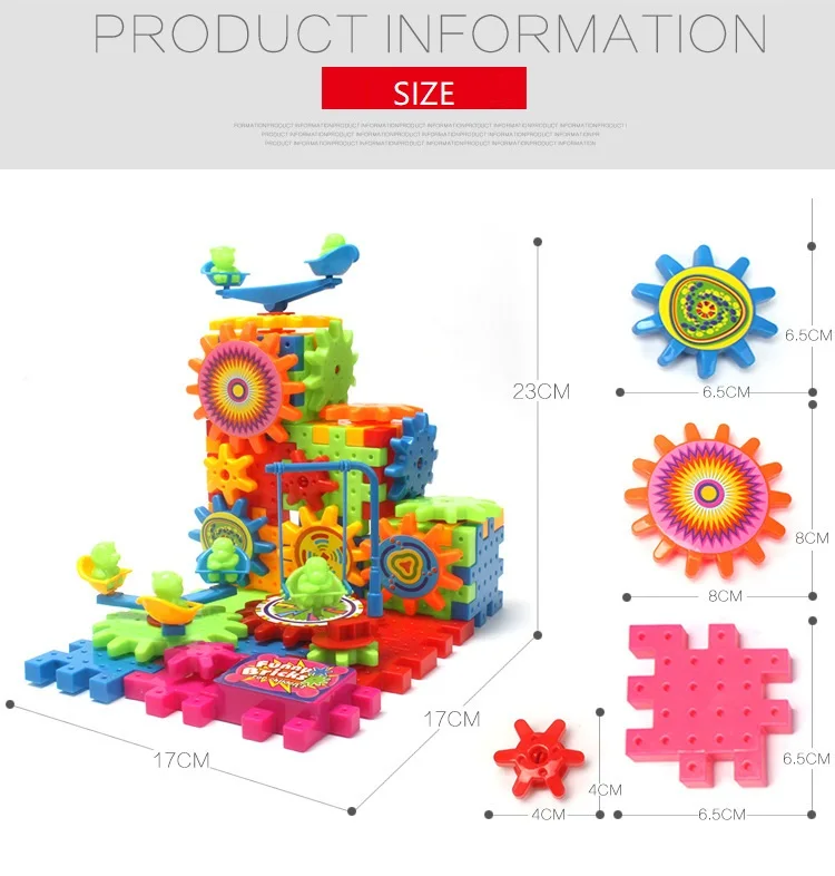 81 шт. пластиковые ABS электрические шестерни строительный конструктор для детей для сборки интеллектуального образования строительные блоки игрушки
