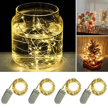 

4Pcs LED String Light Copper Wire Starry Fairy Light String Battery Powered Light String For Home Party Decoration