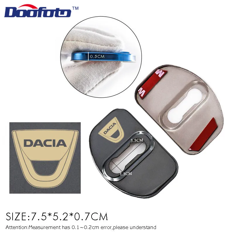 Doofoto 4x крышка дверного замка автомобиля для Dacia Logan MCV Sandero Stepway Lodgy аксессуары стильный замок Защитная крышка оболочка