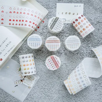 

Colorful Salty Dots Washi Tape Round Stickers Dot Stickers For Diy Decorative Diary Planner Scrapbooking Photo Ablums