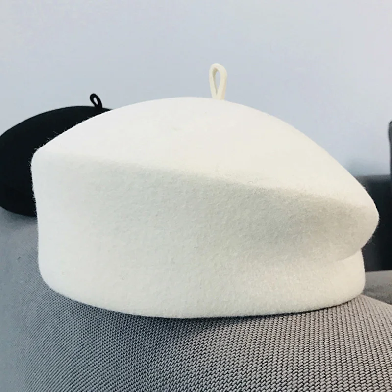 Cappello berretto da donna classico Cappello in feltro di lana