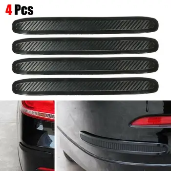 

4pcs Car Bumper Protector Strips Guard Corner Anti-Scratch Strips Sticker Trim bar Black Body Protector Moldings car styling