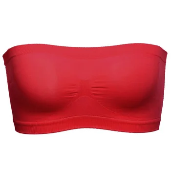 

Cropped Top Underwear Breathable Seamless Bra Stretch Basic Strapless Boob Tube