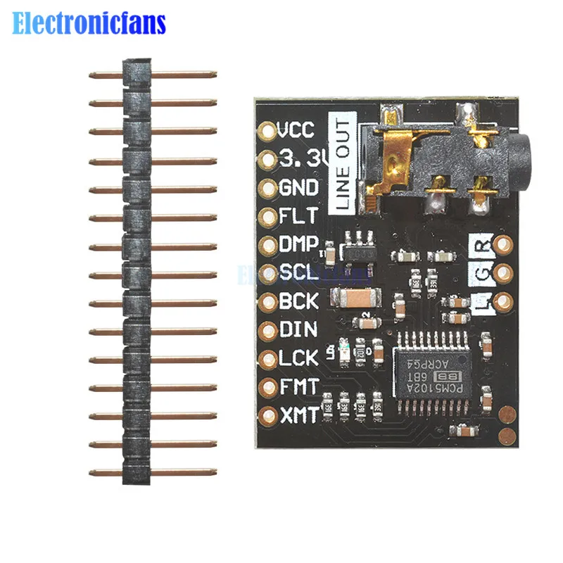 PCM5102A PCM5102 PCM5102A декодер DAC плата I2S IIC интерфейс GY-PCM5102 I2S плеер модуль аудио плата для Raspberry Pi pHAT звуковая карта - Цвет: PCM5102A