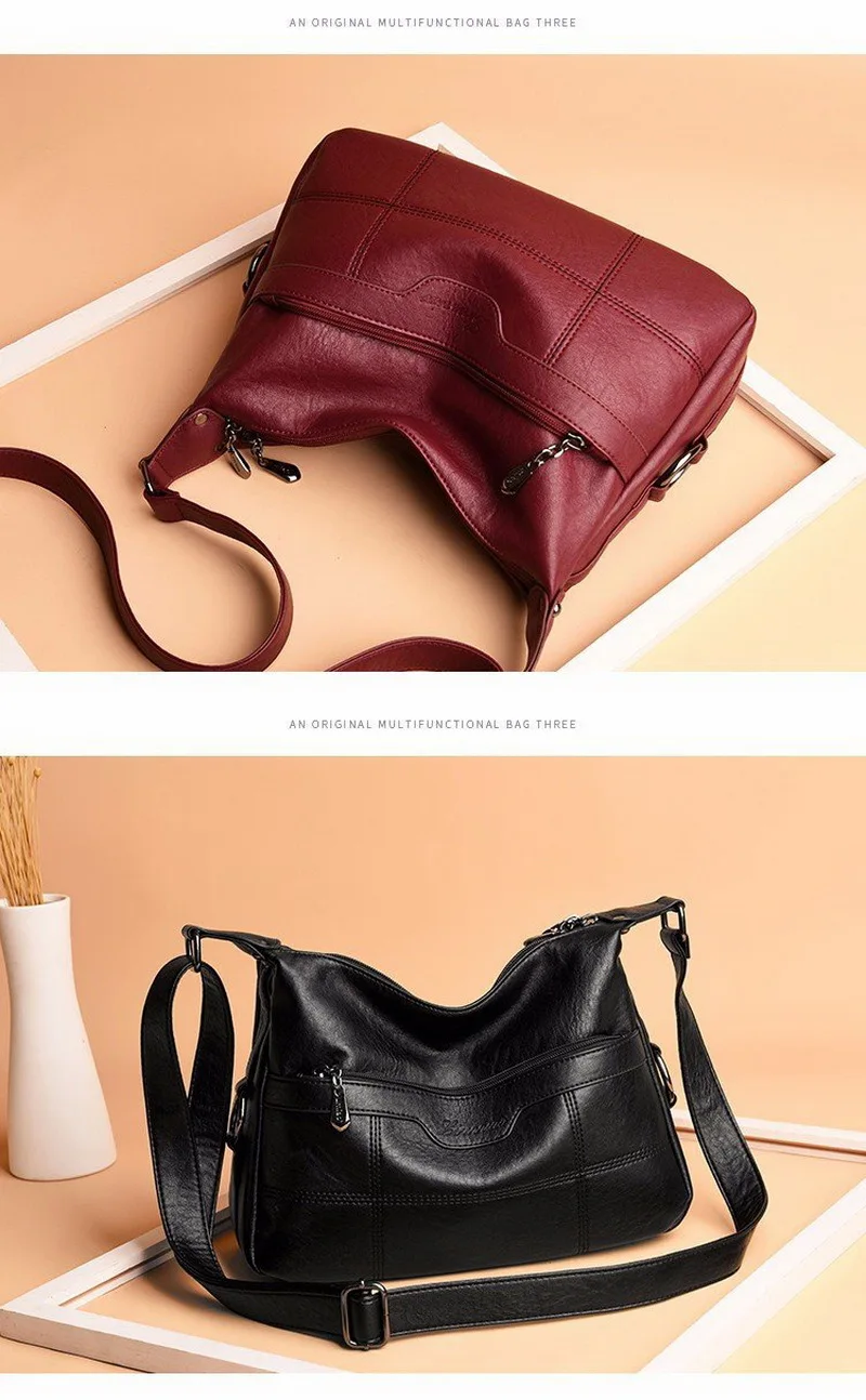 Gradosoo Vintage Women Shoulder Bag Brand Crossbody Bags For Women Fashion Messenger Bag Female New Arrival Big Bag Women HMB655