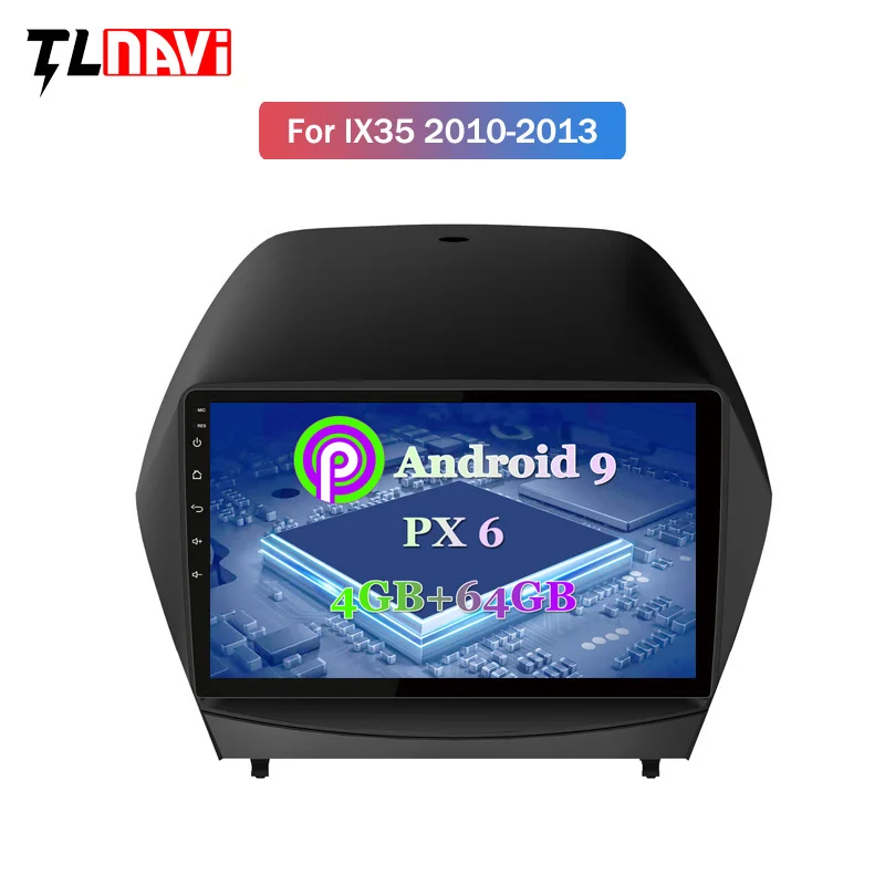 Discount PX6 4G+64G Android 9.0 Car Radio DVD Player for Hyundai IX35 2010-2013 GPS Navigation with DVR Camera Rear Mirror link 1
