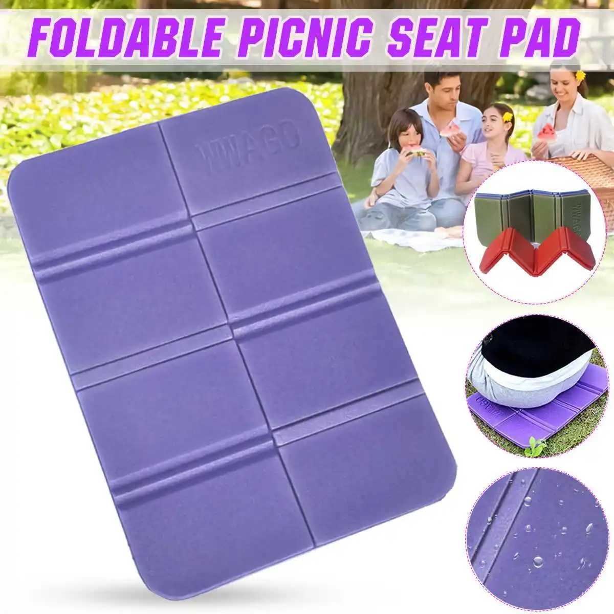 1/2pcs Foldable Folding Outdoor Camping Mat Xpe Waterproof Outdoor Mattress Beach Picnic Seat
