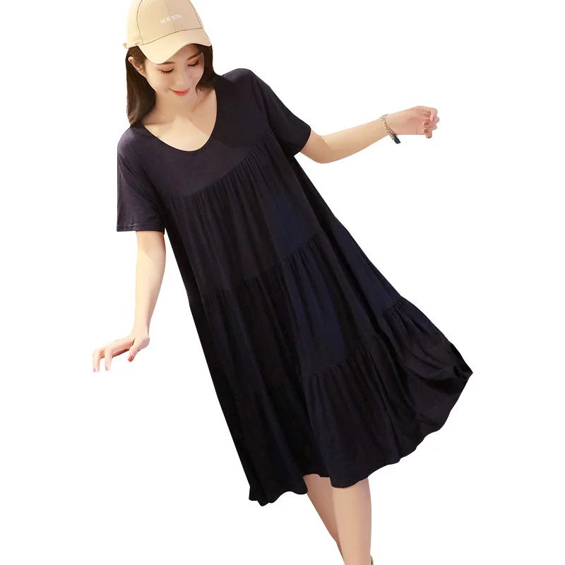 Летние модели Плюс Толстая Модальная Одежда большого размера свободная ночная