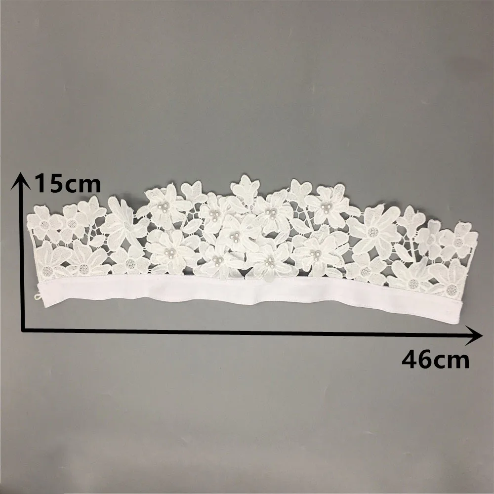 Embroidery Pearl Three-dimensional Flower Lace Collar DIY Decorative Dress lace garment accessories lace decoration lace accessories lace sewing accessories clothing accessories clothing craft accessories