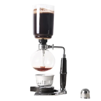 

HOT SALE Hand Siphon Coffee Maker Pot Vacuum Coffee Brewer Siphon Durable Heat-Resistant Glass Coffee Machine Filter for Home Ki