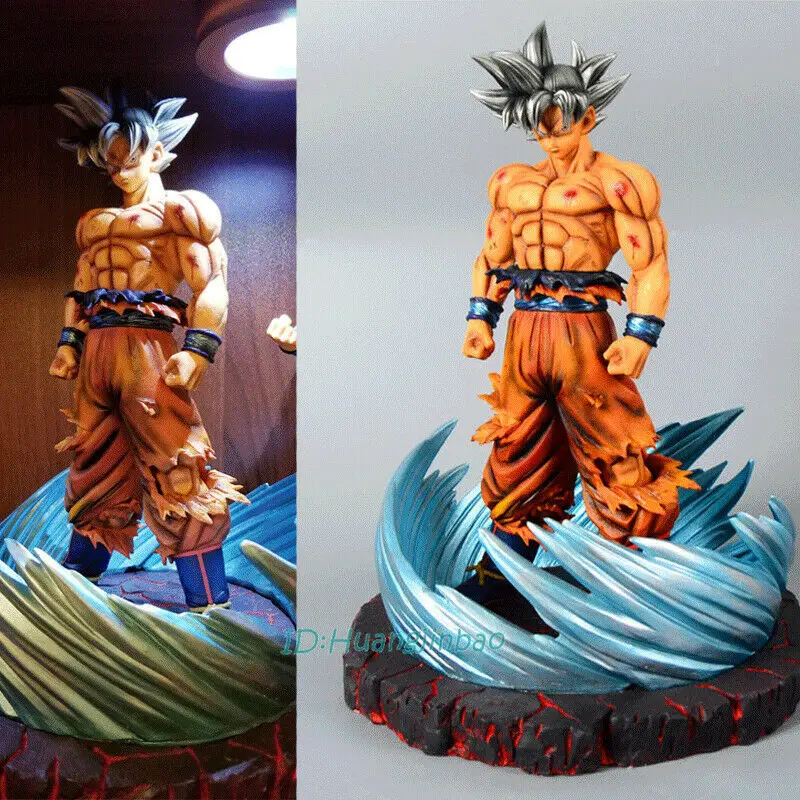 Dragon Ball Сон Гоку окрашенная фигурка модель ультра инстинкт с подставкой