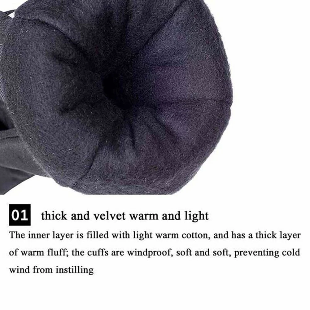 Men Protective Outdoor Thickened Anti Slip Keep Warm Climbing Adjustable Riding Sports Cycling Winter Skiing Gloves Waterproof