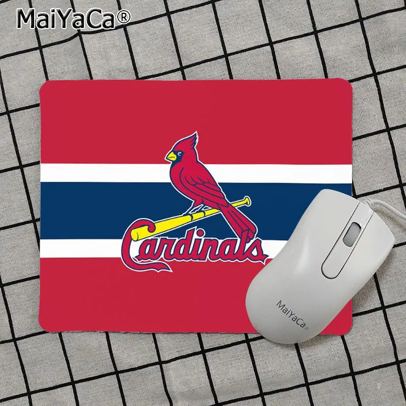 Maiya высокое качество St Луи Cardinals противоскользящие прочные силиконовые компьютерные коврики Лидер продаж подставка под руку мышь - Цвет: No Lock Edge25x29cm