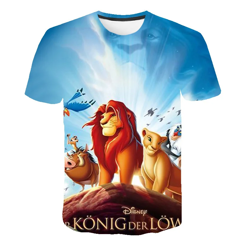 

2019 Film glory kingdom King The Lion King Simba Children's wear t shirt 3D Print summer Hip hop Casual t-shirt Short Sleeve