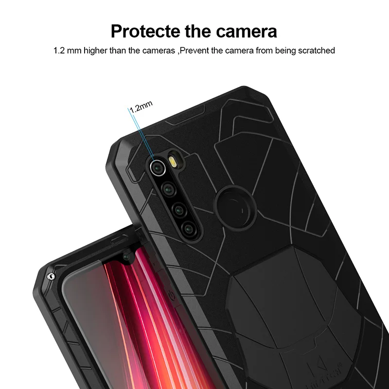 Case para Xiaomi Case de Proteção Alumínio à Prova de Choque Capa do Telefone para Nota Redmi Nota Resistente Armadura Metal 10 mi 8 Pro 4 metal alumínio à prova de choque capa