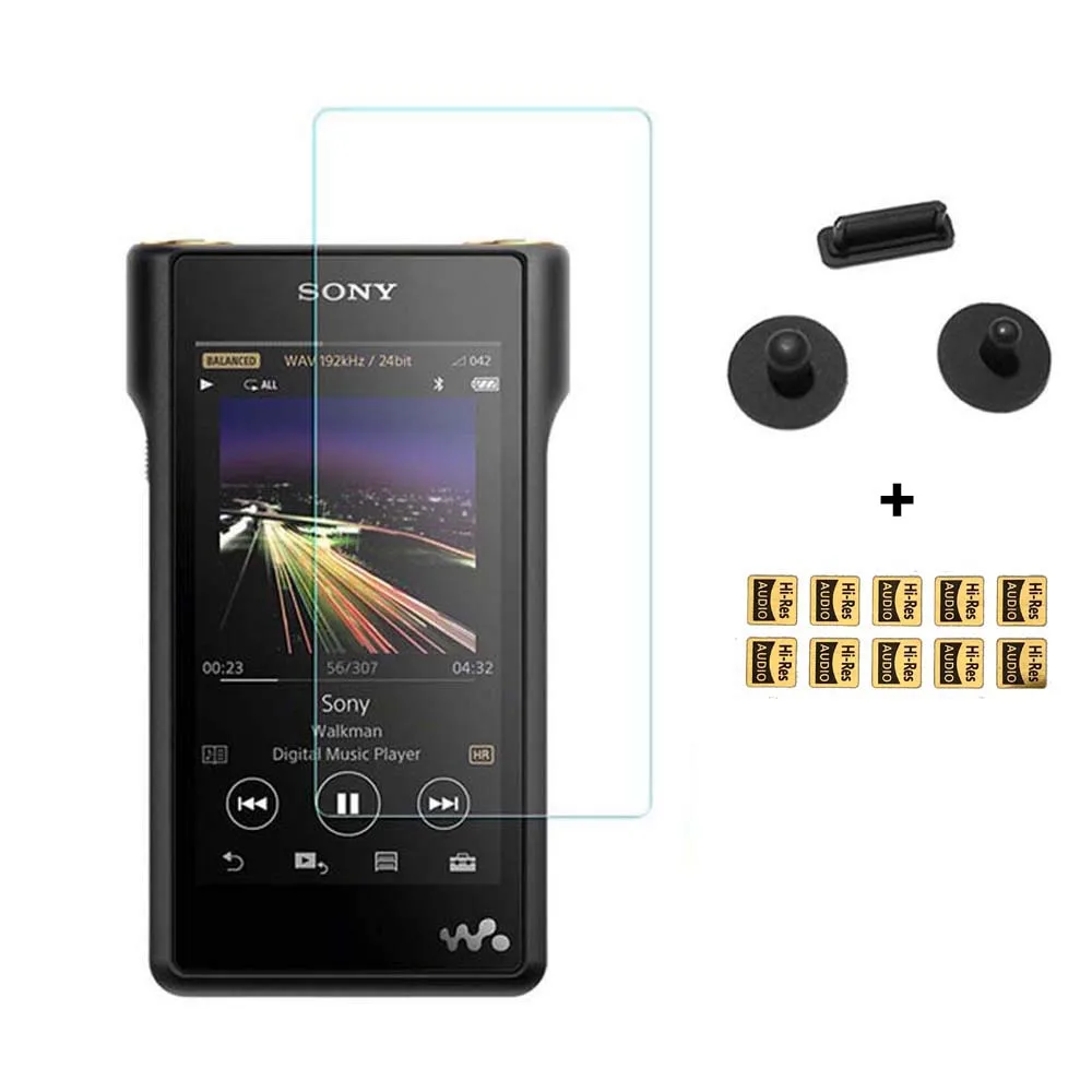 

for Sony Walkman NW-WM1A WM1A NW-WM1Z WM1Z Tempered Glass Screen Protector Film with Dust Plug