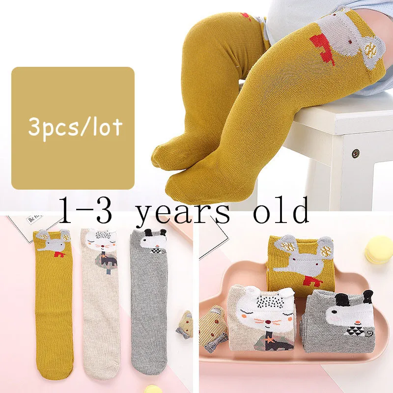 1-3 years old R 3 пар/упак. Детские облегающие Гольфы с рисунком Гольфы Calcetines, носки для новорожденных девочек - Цвет: 1-3 years old R